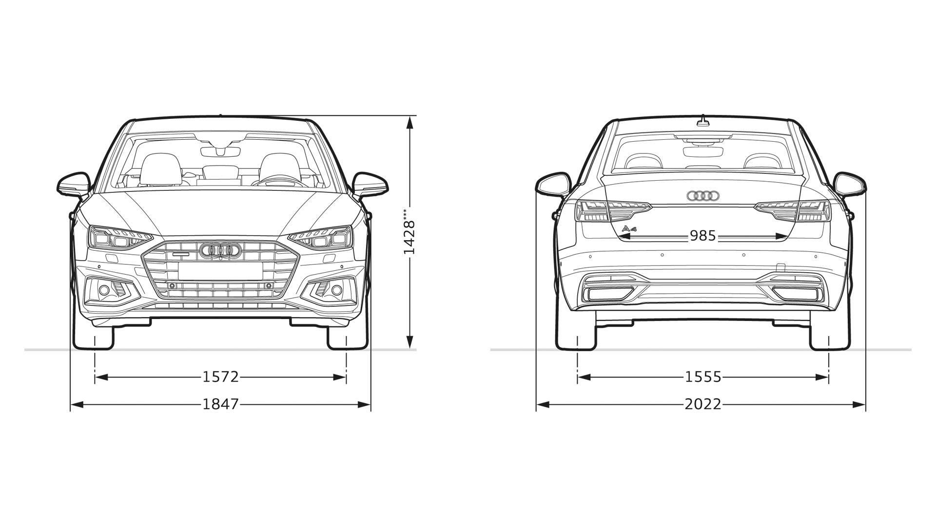 Audi a4 Dimensions